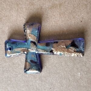 Glass Large Cross Pendant